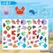 300 Pieces Ocean Sea Animal Foam Stickers Bulk Self-Adhesive Tropical Fish Sea Creature Stickers Sea Turtles for Arts Crafts Ocean Theme Party Favors Decoration Home DIY Supplies